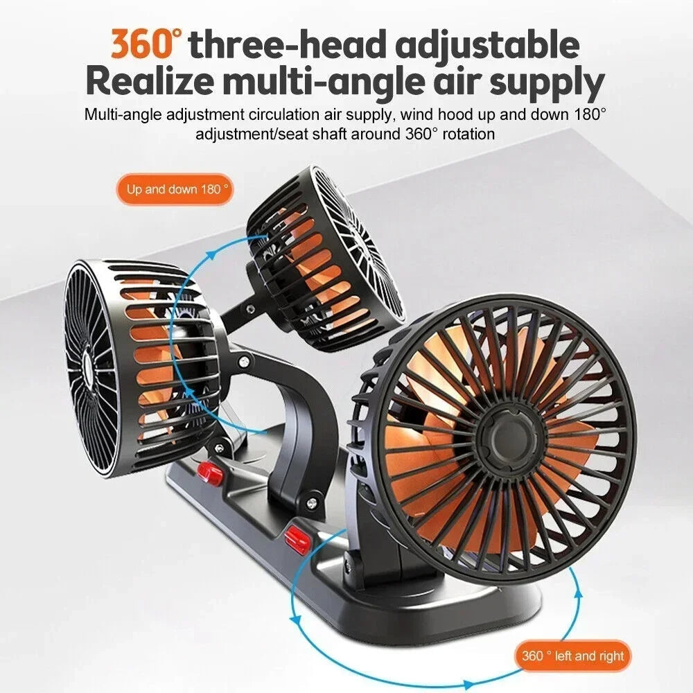 360 Adjustable 3 Head USB fan