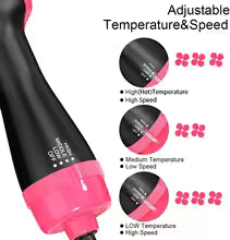 Hot Air Brush One Step Hair Dryer & Volumizer Hair Dryer Brush Negative Ion Generator For Straightening & Curling Hot Air Paddle